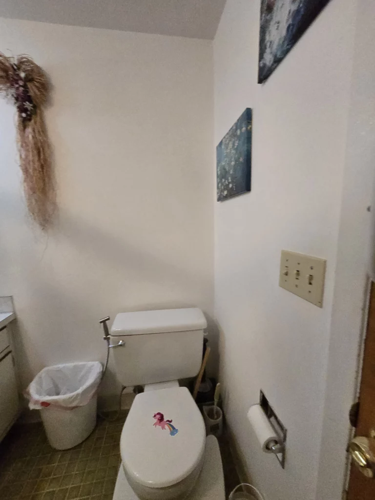 Small master bathroom before full remodel in Camillus NY