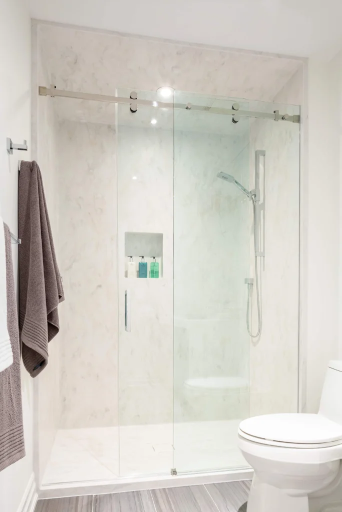 Corian shower system example